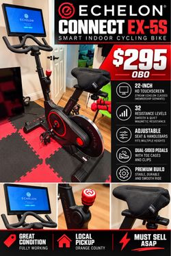 Echelon Connect EX-5S Exercise Bike – 22” Touchscreen – Great Condition