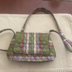 Vera Bradley Small Purse, Checkered Green