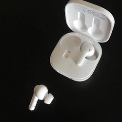 White Bluetooth Headphones Noise Cancelling Wireless Earbuds