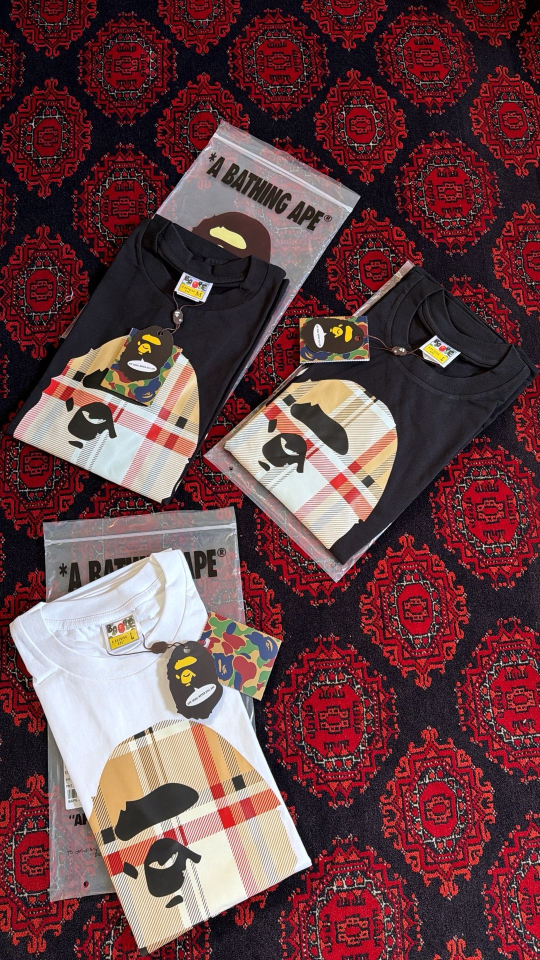 Burberry Bape Tees M&L