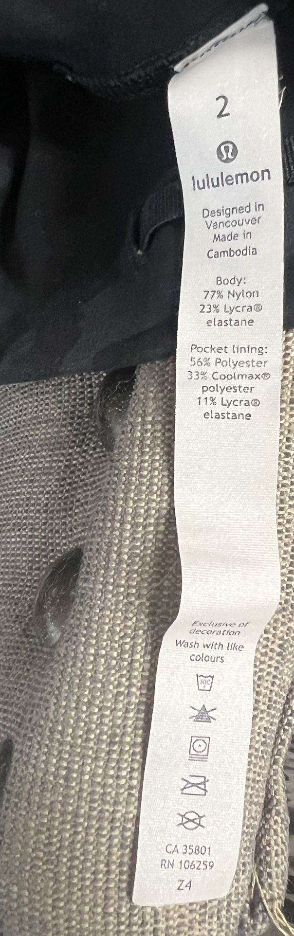 Lululemon Camo Size 2 