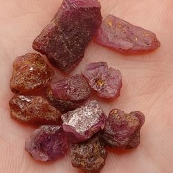 Natural Rough Ruby 10 Pcs. Lot Untreated Gemstone 