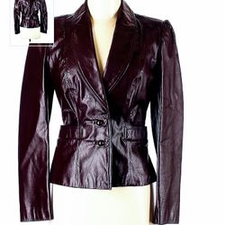 Vintage 70s Puff Sleeved Leather Jacket