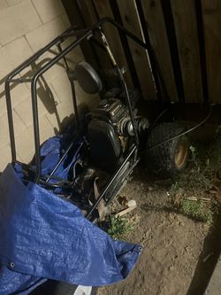 Go-Kart with Roll Cage and Engine