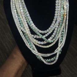💎 Moissanite Tennis Chains – Iced Out | Multiple Styles & Sizes Available(Message Me For Prices)