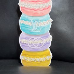 Home Decor Wooden Macarons Pop Art Table Accent Fashion Designer Luxury Brands 