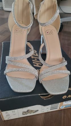 Silver High Heel Shoes