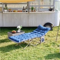 Folding Camping Cot Portable Outdoor Bed for Adults