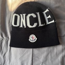 Black Moncler Winter Hat