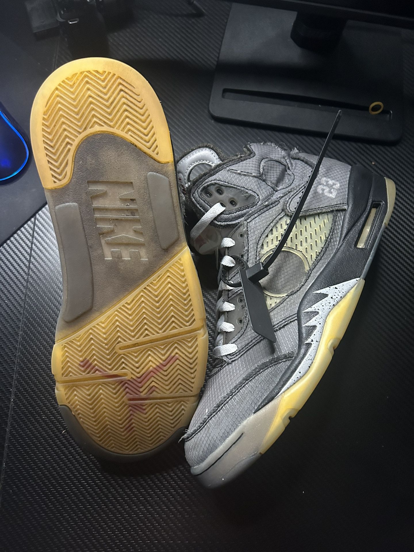 Jordan 5 Off White Muslin Size 12 Used