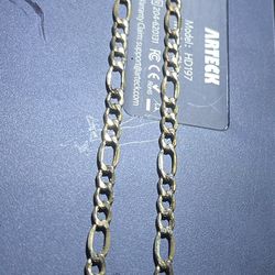 24in 4.50mm 10k Gold figaro chain