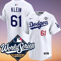 WILL KLEIN DODGERS WORLD SERIES JERSEY!
