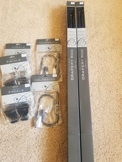 New Curtain Rods, Tie Backs and Finnials