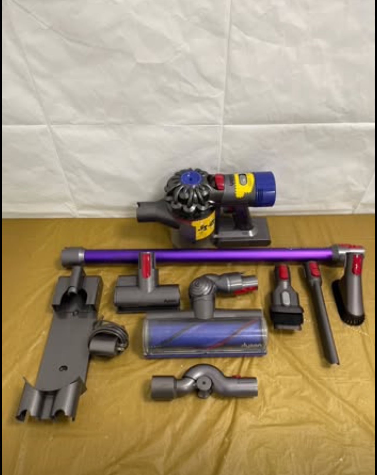 Delivery Included Dyson V8 Animal+ Cordless Stick Vacuum Purple and Iron 5 Tools Retail $399