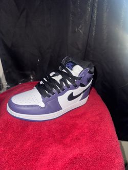 Purple & White Nike Dunk Low Sneakers