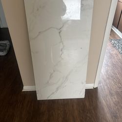 Large White Marble-Look Quartz Slab