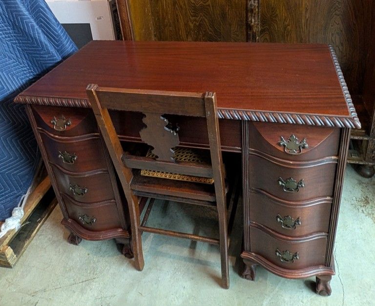 Antique Desk And Chair