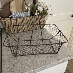 Metal Chicken Wire Basket $12
