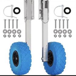 ZHAIUPON 10" Stainless Steel Boat Launching Wheels, 350 LBS Load for Inflatable, Rowing & Sailing Vessels Brand New still in the box D942)