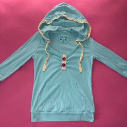 dELiA*s Hoodie Tee Lace + Buttons