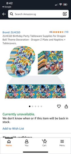 DRAGON BALL Z.     ANIME PARTY PACK 