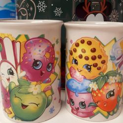 Set Of 2 Shopkins Mugs 2016