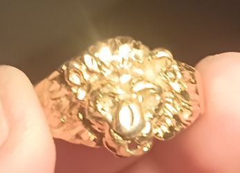 Gold Plated Lion Head.