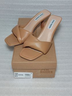 Steve Madden Sandals Heels Slides. New In Box. Brown. Size 8.5 women's shoes