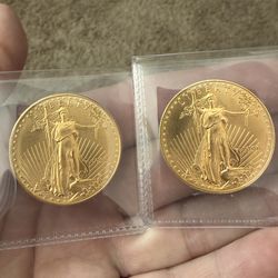 1oz American gold eagle coin $50 gold piece  1999