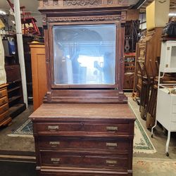 Stunning Victorian Marble Top Dresser/Mirror 