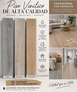 🔥 PISO VINÍLICO A SOLO $1.69 🔥 ✨ Diferentes colores disponibles