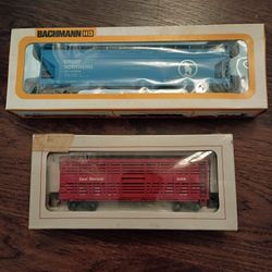 HO Train Cars In Boxes