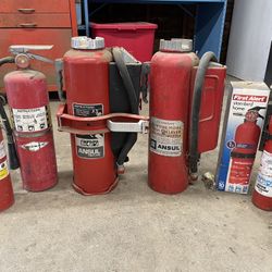 6 fire extinguishers