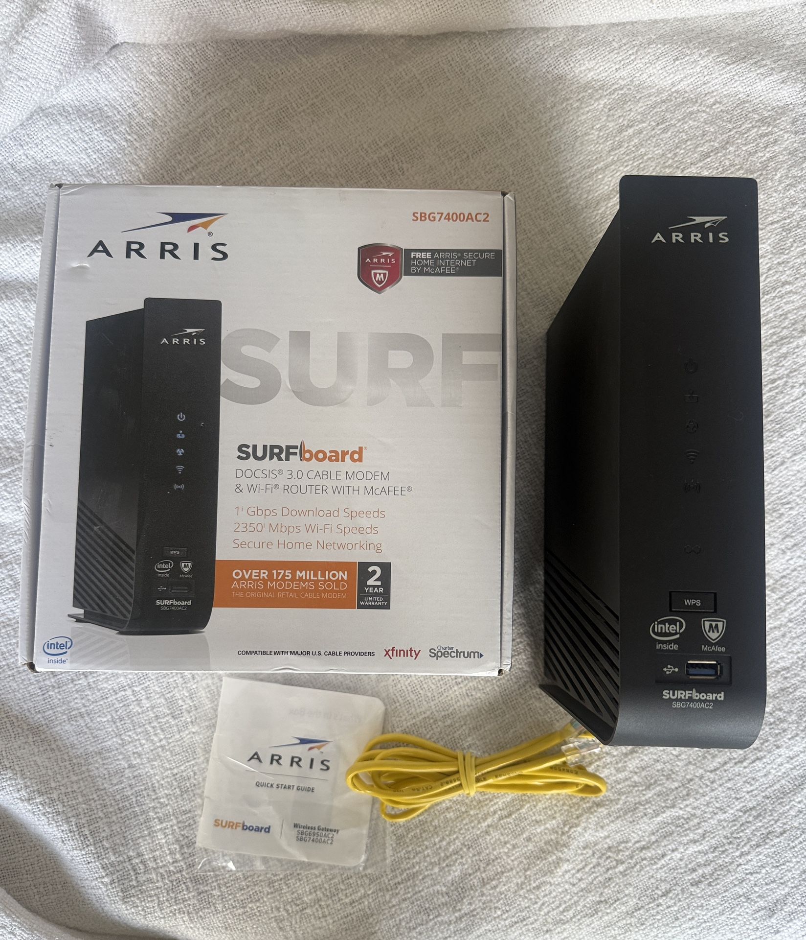 modem and Wi-Fi router.