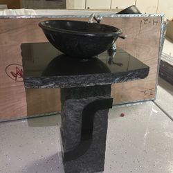 Midnight Granite Sink 