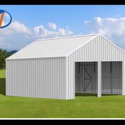 AllMetal Unused 33ftx25ft Double garage steel Barn shed NEW🔥