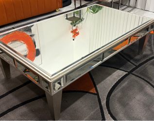 Glass coffee table