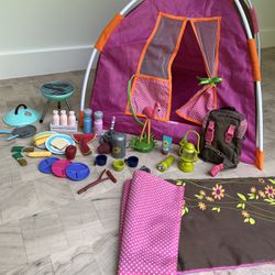 Our Generation 18” Doll Tent And BBQ Set