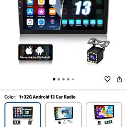 Android 13 Car Radio 10 Inch Touch Screen GPS Sat Navi Stereo Player AMprime 2 Din Bluetooth WiFi FM