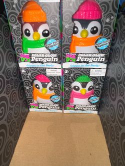 Authentic Nee Doh Polar Glow Penguin Squish Toys