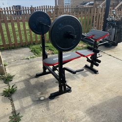 Weight Bench Set - Olympic - Curl & Leg 