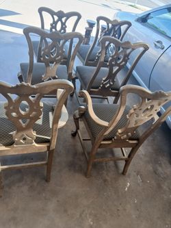 Chippendale dining chairs (6)