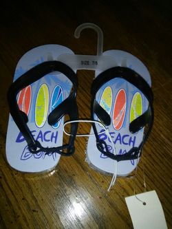 T Boy flip flops sz 7/8