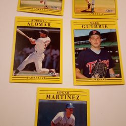 Lot Of 5 Fleer 1991 Baseball Trading Cards 5pc