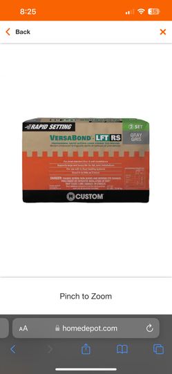 VersaBond-LFT RS 50 lb. Gray Rapid Setting Mortar for Large Format Tile