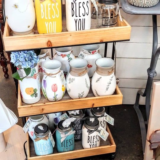 Tissue Jars And Flower Vases
