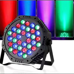 2pc LED Stage Spotlight Lighting, Par Light for Stage, 36 LED Beads, USB Powered RGB LED Par Light Party Lights, Color Change Par Lights, DJ Par Light