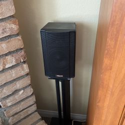 Two Klipsch Speakers With Stands Included 