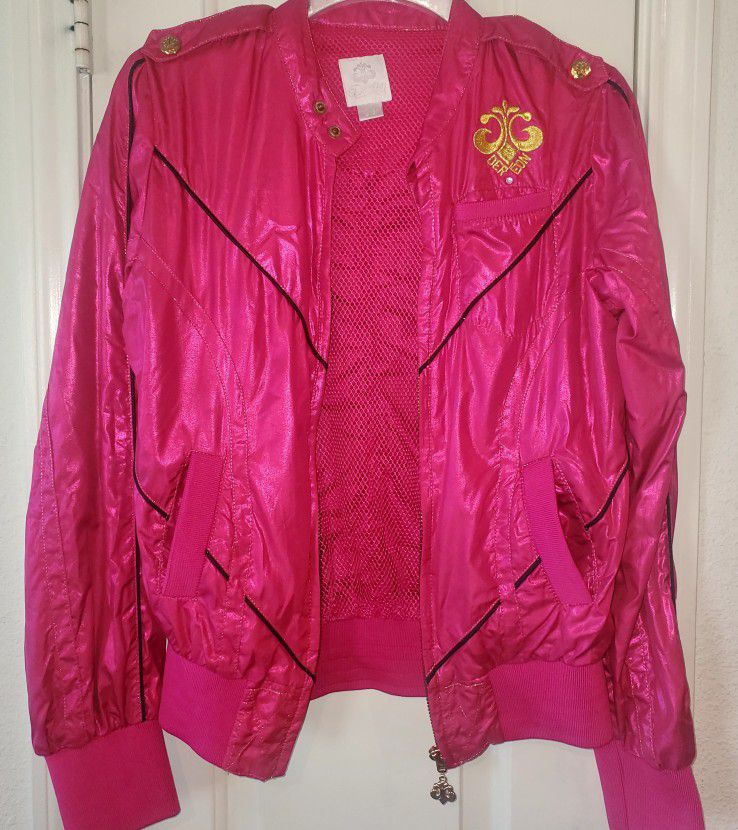 BEYONCE Dereon bomber SUPREME LIGHT wind pink JACKET size Small 