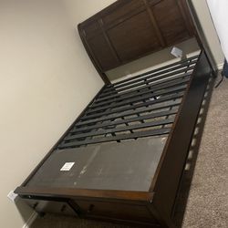 Queen Bed With Storage(Weir) -$200